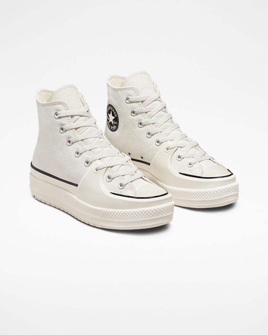 Men's Converse Chuck Taylor All Star Construct High Top Shoes White / Black | AU 1CE56O
